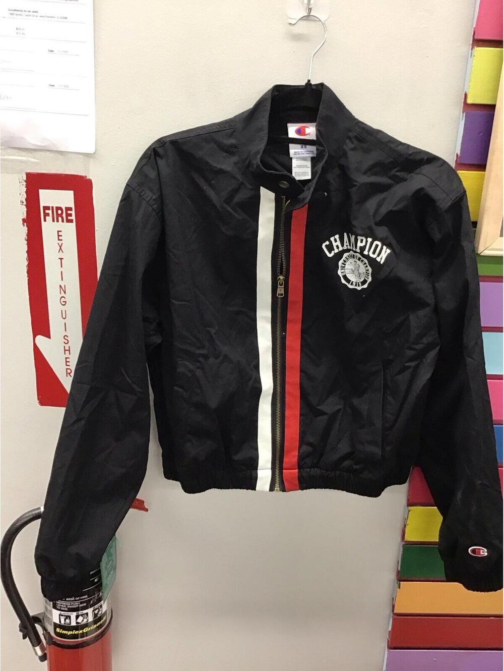 Champion women’s crop moto jacket size XS black new from target